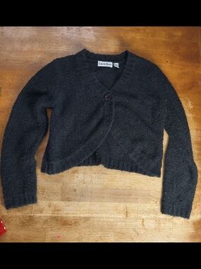 Vintage 90s Y2K cropped boucle cardigan